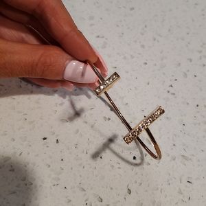 Gold Bracelet with Rhinestones